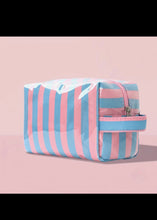 Load image into Gallery viewer, Jelly Striped Makeup Pouch - Pink/Blue
