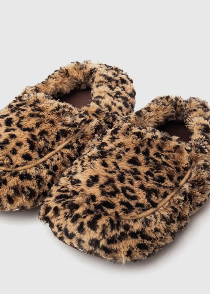 Warmies Tawny Leopard Slippers