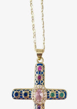 Load image into Gallery viewer, Vienna Colorful Cross Necklace
