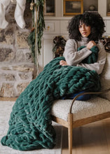 Load image into Gallery viewer, Double Ruched Faux Fur Luxury Blanket - Holiday Forest
