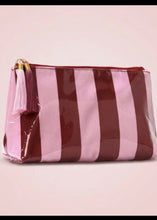 Load image into Gallery viewer, Cherry Pop Jelly Striped Cosmetic Pouch
