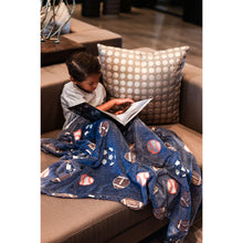 Load image into Gallery viewer, Ready to Ship | Sports Glow in the Dark Plush Flannel Blanket
