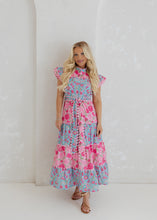 Load image into Gallery viewer, Jules Floral Print Scalloped Midi Dress
