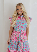 Load image into Gallery viewer, Jules Floral Print Scalloped Midi Dress
