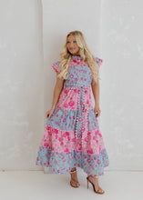 Load image into Gallery viewer, Jules Floral Print Scalloped Midi Dress
