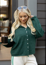 Load image into Gallery viewer, Piper Button Cardigan - Forest Green
