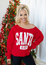 Load image into Gallery viewer, Santa Baby Off Shoulder Red Sweatshirt
