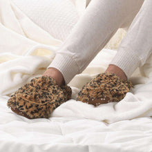 Load image into Gallery viewer, Warmies Tawny Leopard Slippers
