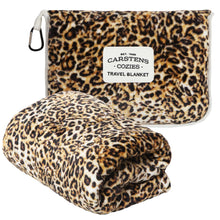 Load image into Gallery viewer, Leopard Print Travel Blanket
