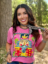 Load image into Gallery viewer, Callie's Checkered Nutcracker Pink Tee
