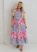 Load image into Gallery viewer, Jules Floral Print Scalloped Midi Dress
