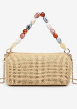 Load image into Gallery viewer, Rachel Beaded Straw Clutch - Natural
