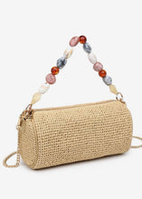 Load image into Gallery viewer, Rachel Beaded Straw Clutch - Natural
