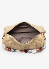 Load image into Gallery viewer, Rachel Beaded Straw Clutch - Natural
