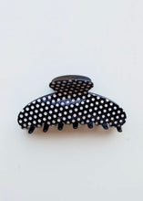 Load image into Gallery viewer, Black &amp; White Polka Dot Claw Clip
