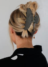 Load image into Gallery viewer, Black &amp; White Polka Dot Claw Clip
