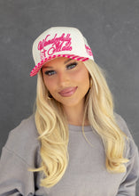 Load image into Gallery viewer, Wonderfully Made Pink Stripe Trucker Hat
