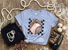 Load image into Gallery viewer, Baseball Leopard Checkered - Athletic Grey
