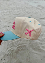 Load image into Gallery viewer, "I Need A Vacation" Baby Blue Trucker Hat
