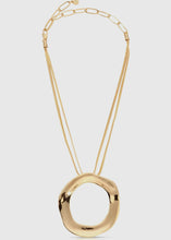 Load image into Gallery viewer, Open Circle Gold Statement Necklace
