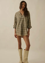 Load image into Gallery viewer, Pine Green Plaid Shirt Dress
