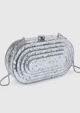 Load image into Gallery viewer, Jimberly Silver Sparkle Acrylic Evening Bag

