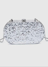 Load image into Gallery viewer, Jimberly Silver Sparkle Acrylic Evening Bag
