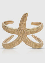 Load image into Gallery viewer, Starfish Gold Cuff Bracelet

