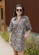 Load image into Gallery viewer, Megan Brown Leopard Pocketed Dress
