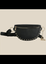 Load image into Gallery viewer, Jenny Black Studded Fanny Pack
