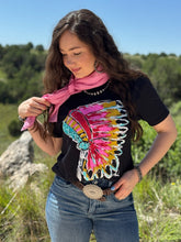 Load image into Gallery viewer, Callie Ann Stelter Pink Headdress Tee
