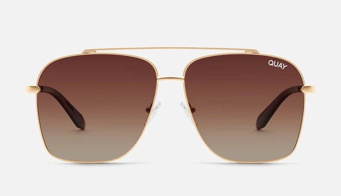 Quay High Roller Brown Sunglasses – The Vintage Leopard display picture 3