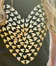 Load image into Gallery viewer, Tiny Hearts in Gold Foil Tee
