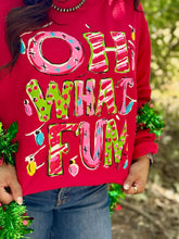 Load image into Gallery viewer, Callie's Oh What Fun Red Tee &amp; Sweatshirt
