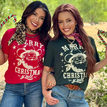Load image into Gallery viewer, Merry Christmas Y'all Santa Tee
