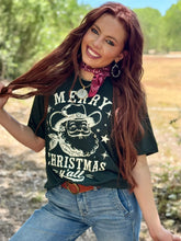 Load image into Gallery viewer, Merry Christmas Y'all Santa Tee
