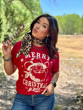 Load image into Gallery viewer, Merry Christmas Y'all Santa Tee
