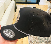 Load image into Gallery viewer, This Is Gods Country Duck Camo patch on a black rope hat
