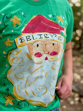 Load image into Gallery viewer, Callie's Believe in Santa Green Tee &amp; Sweatshirt
