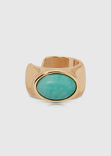 Load image into Gallery viewer, Turquoise &amp; Gold Ear Cuff
