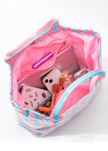 Load image into Gallery viewer, Mia Waterproof Striped Beach Tote - Light Pink/Hot Pink
