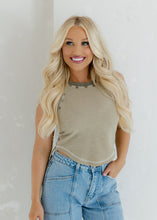 Load image into Gallery viewer, Sleeveless Charm Knitted Tank Top - Olive
