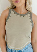 Load image into Gallery viewer, Sleeveless Charm Knitted Tank Top - Olive
