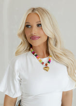Load image into Gallery viewer, Colorful Beaded Heart Necklace
