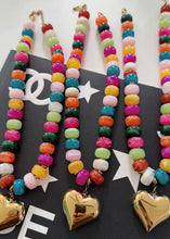 Load image into Gallery viewer, Colorful Beaded Heart Necklace
