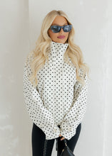 Load image into Gallery viewer, Sporty Cream &amp; Black Polka Dot Windbreaker
