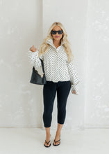 Load image into Gallery viewer, Sporty Cream &amp; Black Polka Dot Windbreaker
