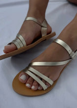Load image into Gallery viewer, Handmade Greek Gold Leather Sandals
