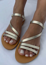 Load image into Gallery viewer, Handmade Greek Gold Leather Sandals
