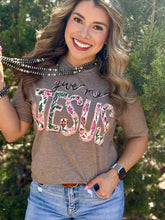 Load image into Gallery viewer, Callie Ann Give Me Jesus Floral Ash Tee
